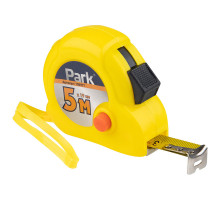 Рулетка Park с двумя фиксаторами, пластиковый корпус, 5мх19 мм