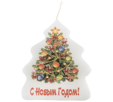 Свеча-барельеф "Новогодняя елочка"