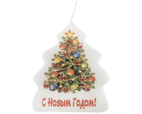 Свеча-барельеф "Новогодняя елочка"