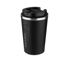 Термокружка LEONORD 106677 "COFFEE ", 0,38л, нерж. ст./пласт., черн.