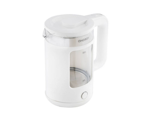 Чайник ENERGY E-256 (1.5л) стекло, белый