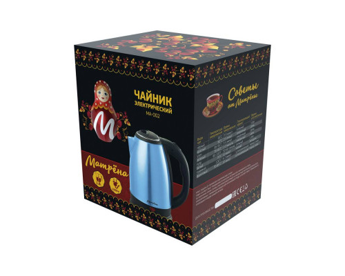 Чайник МАТРЁНА MA-002 электрический (1,8 л) стальной синий