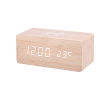 Часы электронные с беспроводной зарядкой HomeStar HS-0123