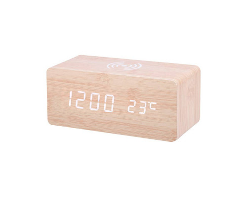 Часы электронные с беспроводной зарядкой HomeStar HS-0123