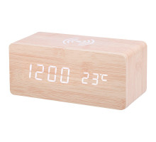 Часы электронные с беспроводной зарядкой HomeStar HS-0123