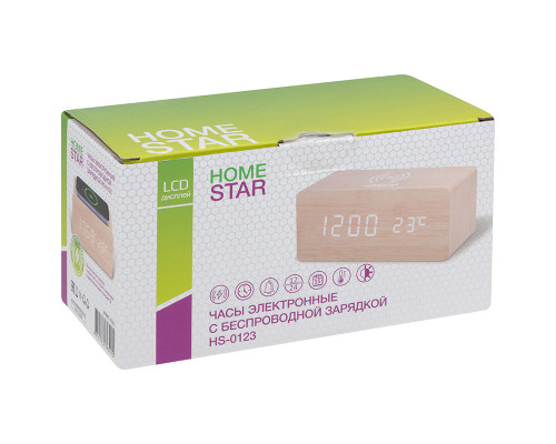 Часы электронные с беспроводной зарядкой HomeStar HS-0123