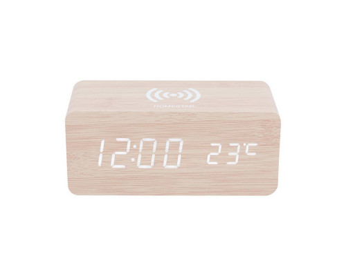 Часы электронные с беспроводной зарядкой HomeStar HS-0123