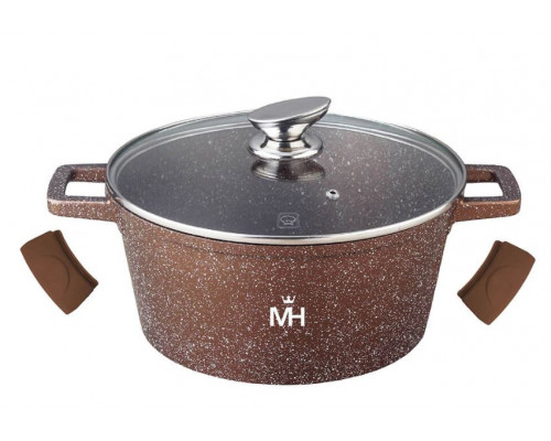 Кастрюля с крышкой "MercuryHaus", MC - 1806 Granite (6) 6,1 л 28*12,5 см