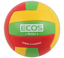 Мяч волейбольный ECOS MOTION и насос VB105P (№5, 3-цвет., машин.сшивка, ПВХ)