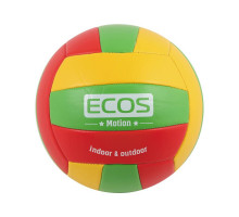 Мяч волейбольный ECOS MOTION и насос VB105P (№5, 3-цвет., машин.сшивка, ПВХ)