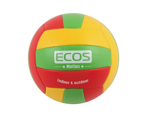 Мяч волейбольный ECOS MOTION и насос VB105P (№5, 3-цвет., машин.сшивка, ПВХ)