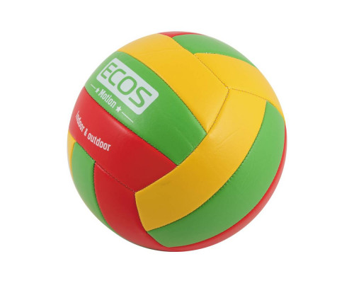 Мяч волейбольный ECOS MOTION и насос VB105P (№5, 3-цвет., машин.сшивка, ПВХ)