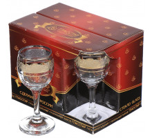 Набор рюмок 6 пр. GLASSTAR "Венеция" GN134, 0,06 л, стекло, декор., п/у