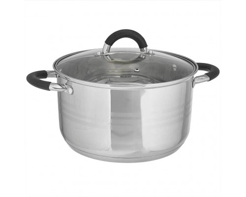 WEBBER BE-199/2 Кастрюля из нерж стали со стеклянной крышкой (d=24; 6,3 л) 