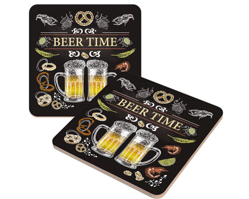 Подставка под горячее "BEER TIME". Размер 14х14см    #