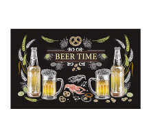 Разделочная доска "BEER TIME". Размер 29х17см    #