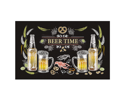 Разделочная доска "BEER TIME". Размер 29х17см    #