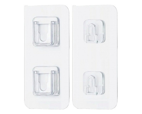 Держатель-крючок настенный двойной. 2 пары. Размер 14х6 см. NEW