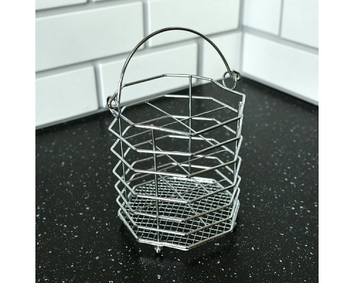 Подст д/стол прибор  8-стор  (хром). Размер 11х11х13 см