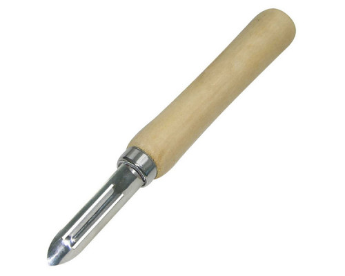 Овощечистка "Ретро" (с дер. ручкой). Длина 15,5 см.