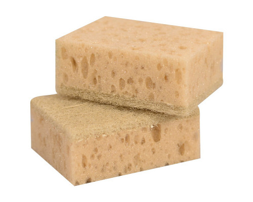 Губка хозяйственная. Набор 2 шт. Размер 9,5х7х3,7 см (бежевый) NEW