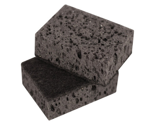 Губка хозяйственная. Набор 2 шт. Размер 9,5х7х3,7 см (серый/черный) NEW