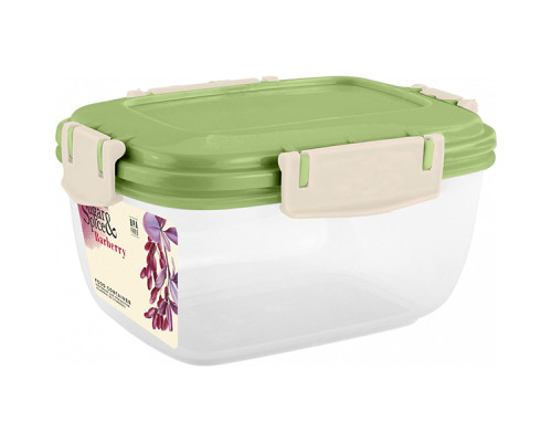 Контейнер для продуктов Sugar&Spice Barberry герметичный 0,45л прямоугольный фисташка