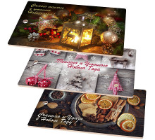 Разделочная доска "Christmas". Размер 29х17см 3диз