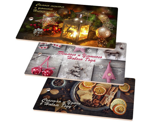 Разделочная доска "Christmas". Размер 29х17см 3диз