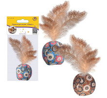 Игрушка для кошек "Шарик". Длина 16 см. 2цв