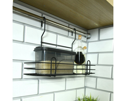 Полка для специй навесная на рейлинг "Лофт". Размер 35,5х11х25 см. NEW