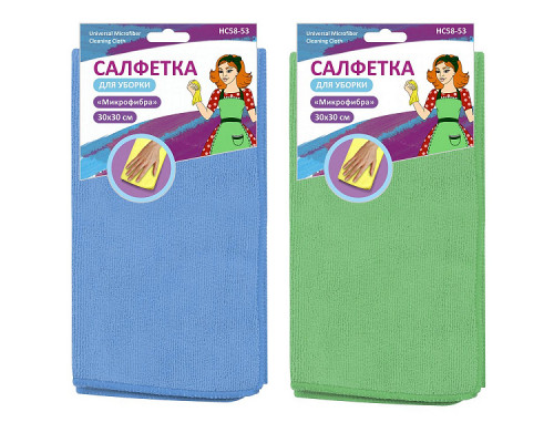Салфетка "Микрофибра" 30х30 см  2цв