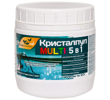Дезинфицирующее средство "Кристалпул MULTI 5 в 1" для бассейнов, табл. 20 г, банка 0,5 кг