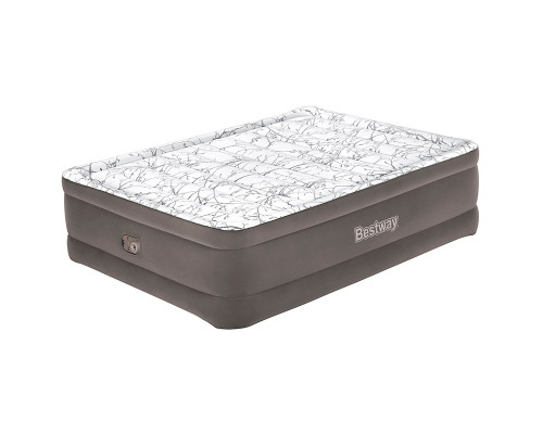 Матрас надувной Tritech Fashion Flock Queen со встроенным электронасосом 203x152x56 см  Bestway 6713E