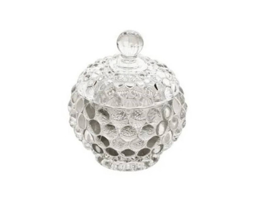 Сахарница стеклянная, 150 мл, DOLCE, с рельефным корпусом