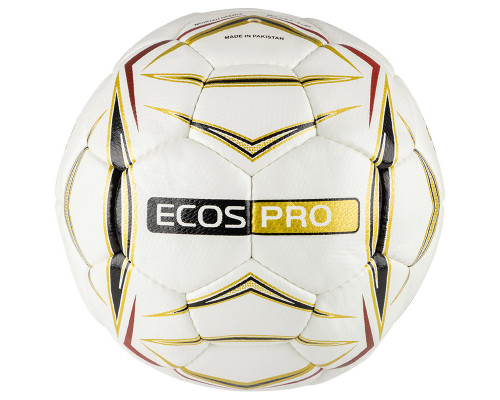 Мяч футбольный ECOS Pro GOLDEN. Ручная сшивка. Размер №5