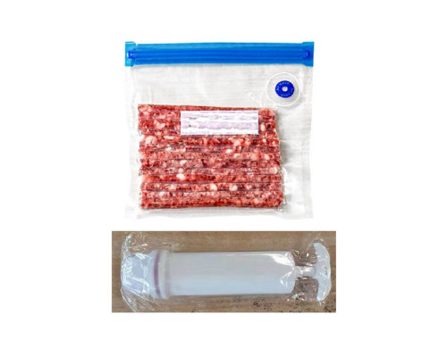 Набор вакуумных пакетов для продуктов, 10 шт, с насосом, VBA