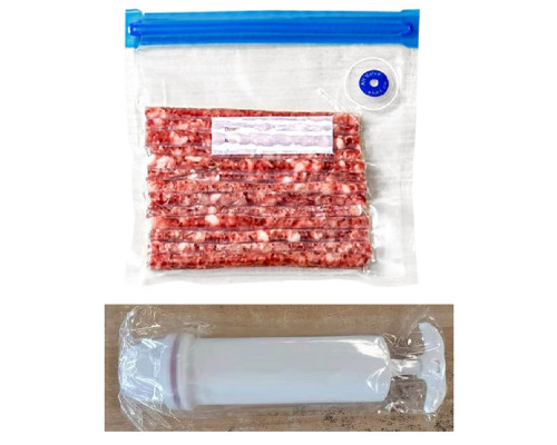 Набор вакуумных пакетов для продуктов, 10 шт, с насосом, VBA