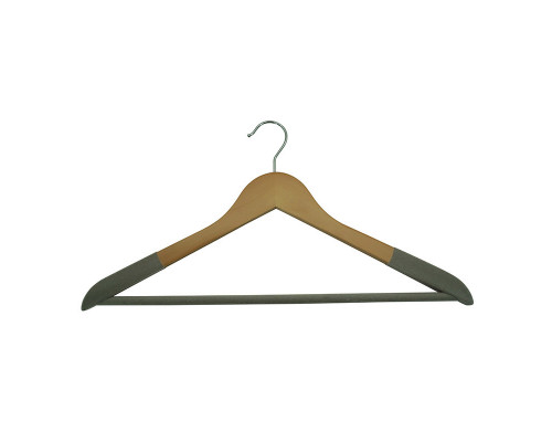 Набор вешалок деревянных, флокированных, цвет древесный, 2 шт