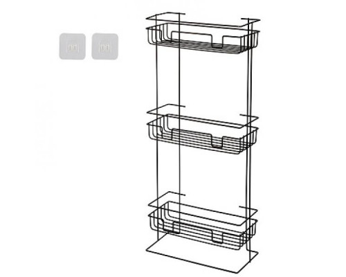 Полка напольная/настенная Scaffali 3-х ярусная,  прямая,  29,5*12,5*66 см (полимерное покрытие)