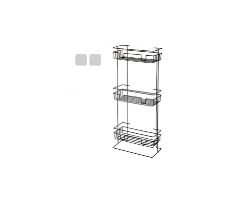 Полка напольная/настенная Scaffali 3-х ярусная,  прямая,  29,5*12,5*66 см (полимерное покрытие)