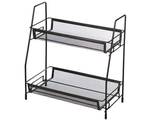 Этажерка настольная двухуровневая L’ordine Nero, 31,5*17*33 см