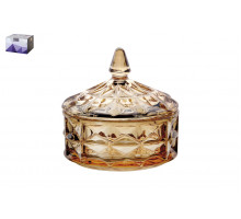 Кофетница с крышкой КОРАЛЛ 6368, стекло, прозр., рельеф.