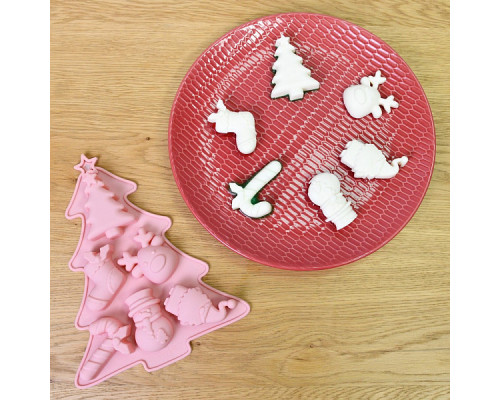 Форма для конфет и льда "Елка изобилия". Размер 23х19х2,5 см. 2 цв. NEW