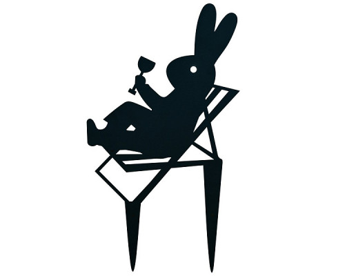 Фигурка садовая "Кролик на отдыхе". Размер 39х22 см. NEW