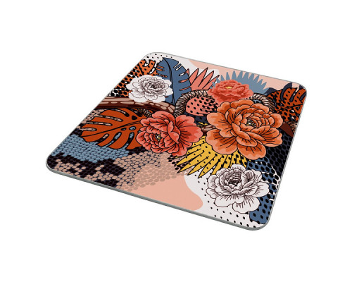 Доска разделочная. Подставка под горячее "Тайны джунглей". Размер 18х18 см. NEW