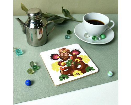 Подставка под горячее "Змейка-Чародейка". Размер 14х14 см  3 диз. NEW