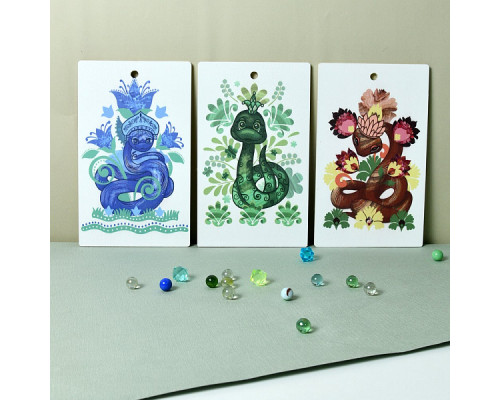 Доска разделочная "Змейка-Чародейка". Размер 29х17 см  3 диз. NEW