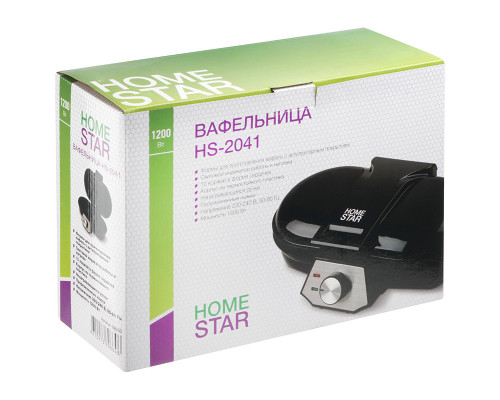 Вафельница HomeStar HS-2041, 1200Вт, венская вафля
