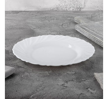 Тарелка суповая Mallony "Culinaria" 107075, 0,32 л, 22,5 см, опал. стекло, кругл., бел.